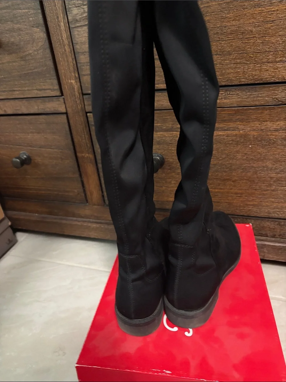 Black Suede Boots - SIZE 6